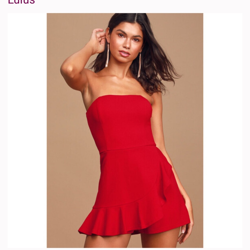 NWT RED Lulus romper
